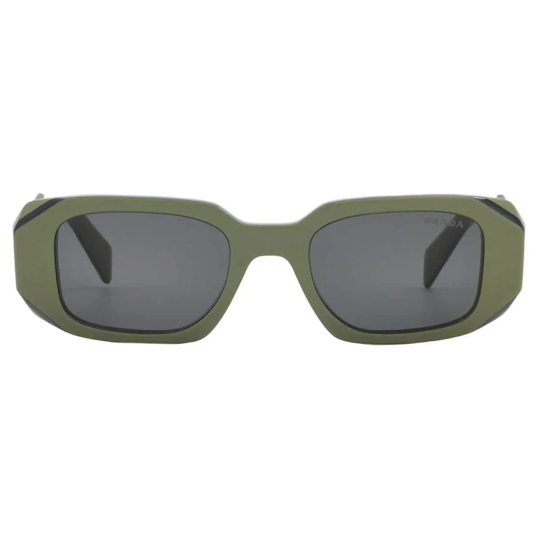 Prada Dark Grey Geometric Ladies Sunglasses PR 17WS 13N5S0 49