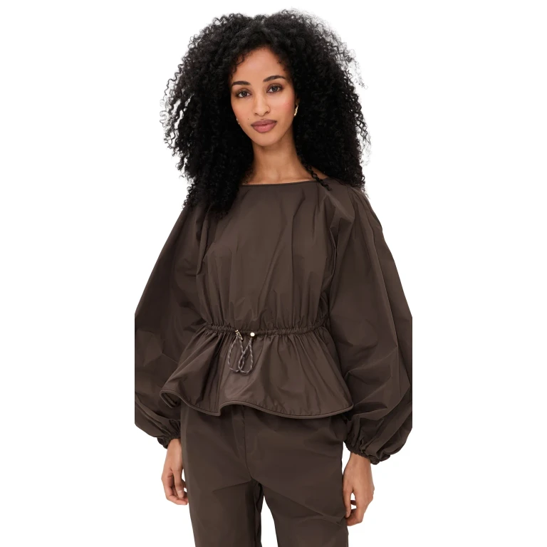 Zimmermann Alchemy Peplum Top Chocolate 3