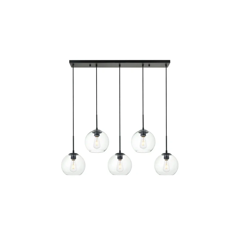 Black Five Light Pendant from the BAXTER Collection