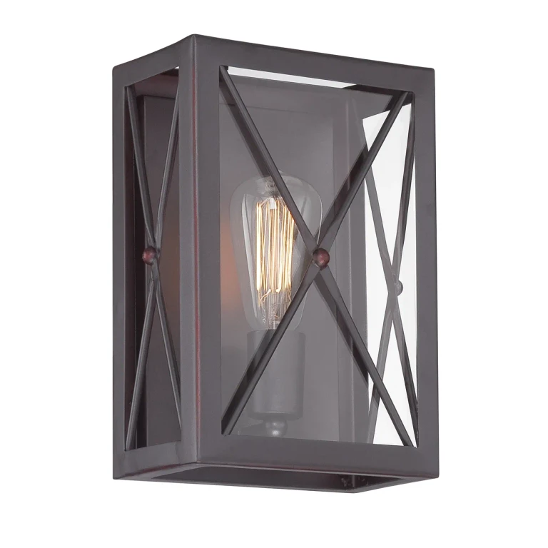 Satin Bronze One Light Wall Sconce from the High Line Collection