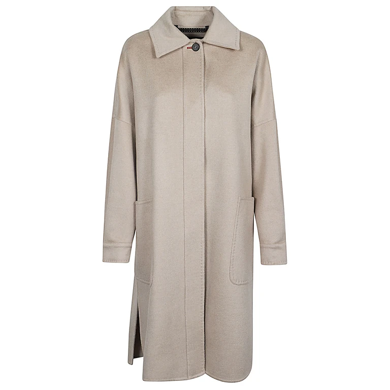 Max Mara Button Detailed Long-sleeved Coat