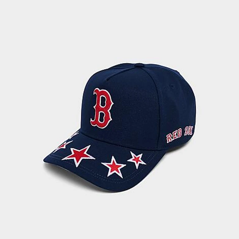 Mitchell & Ness Boston Red Sox MLB Shining Stars Pro Crown Snapback Hat in Navy/Red
