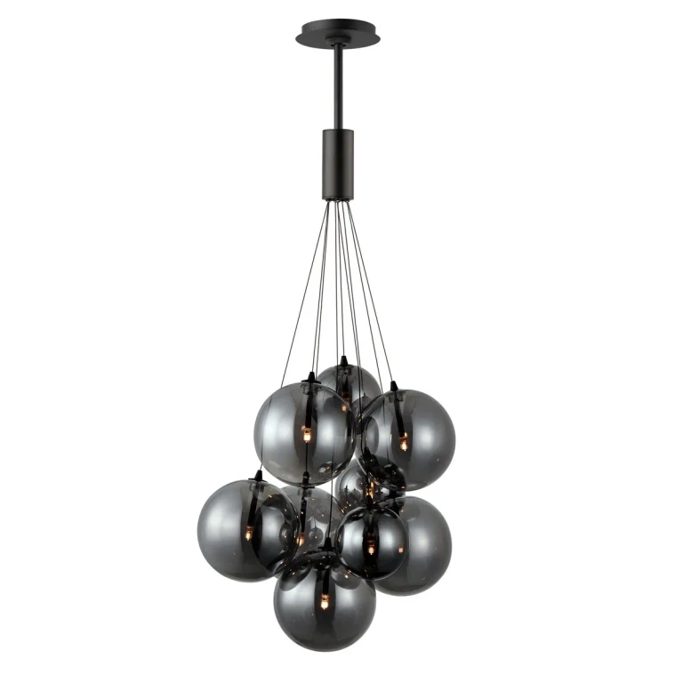 Black LED Pendant from the Burst Collection