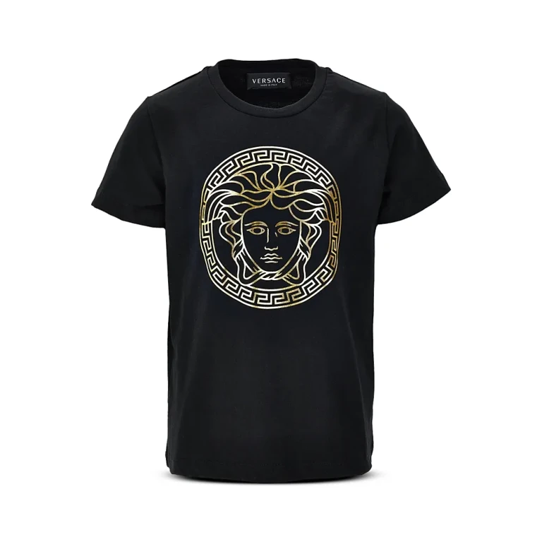 Versace Boys' Cotton Jersey Medusa Logo Tee - Little Kid
