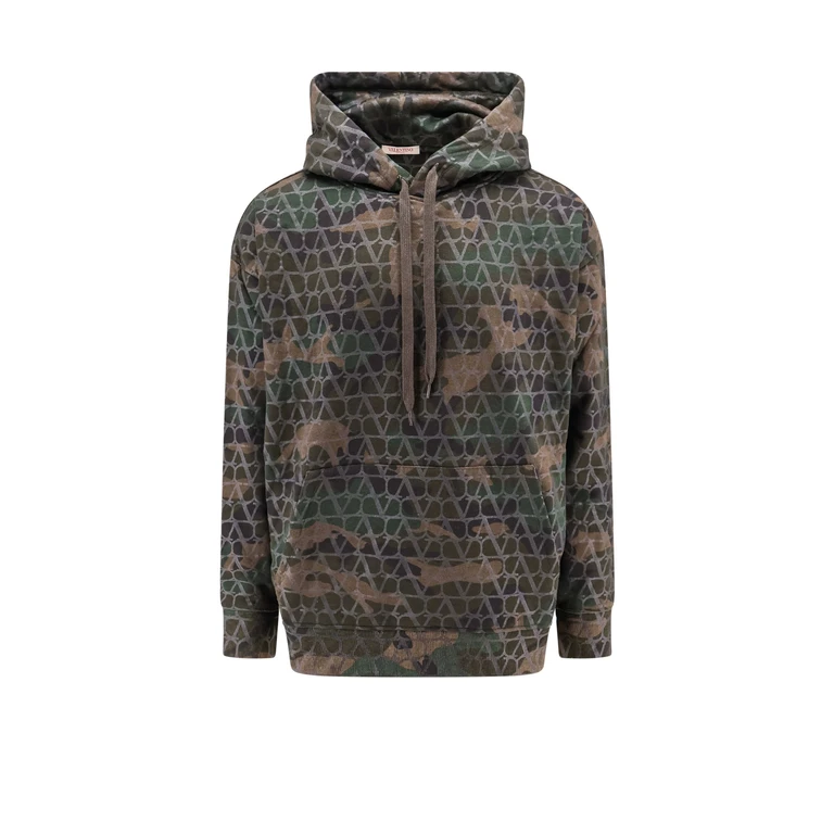 Valentino Garavani Printed Cotton Blend Sweatshirt
