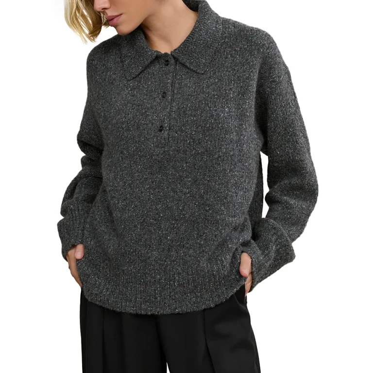Jenni Kayne Burke Cashmere Polo Sweater