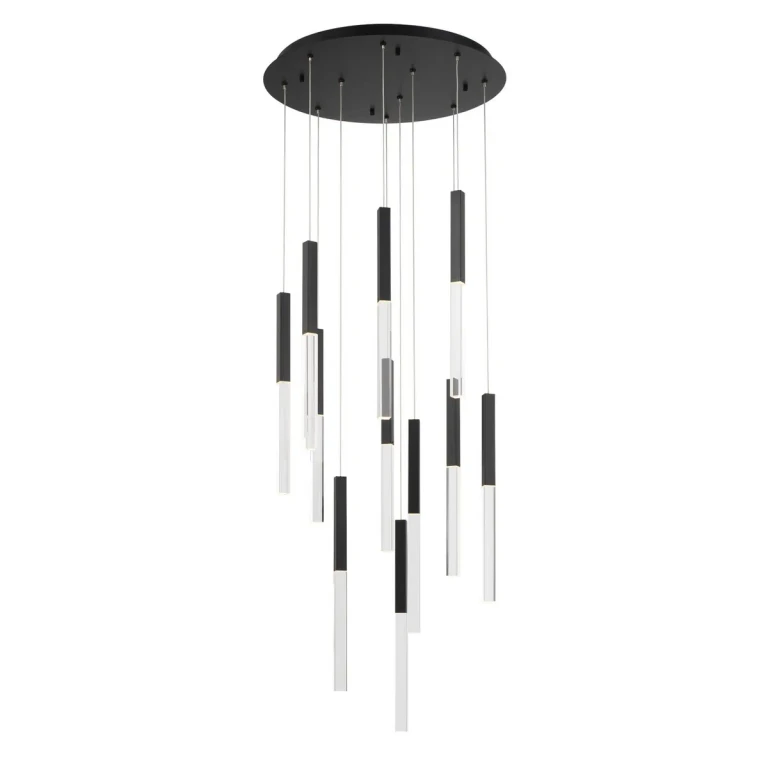 Black LED Chandelier from the Benicio Collection