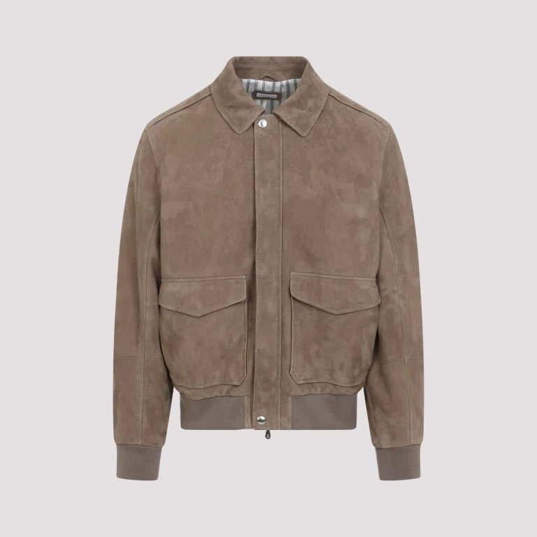 Brunello Cucinelli Leder-Bomberjacke