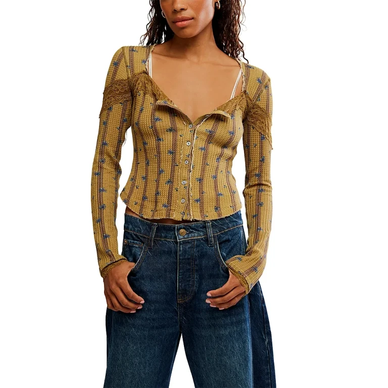 Free People Let's Party Cardi Top