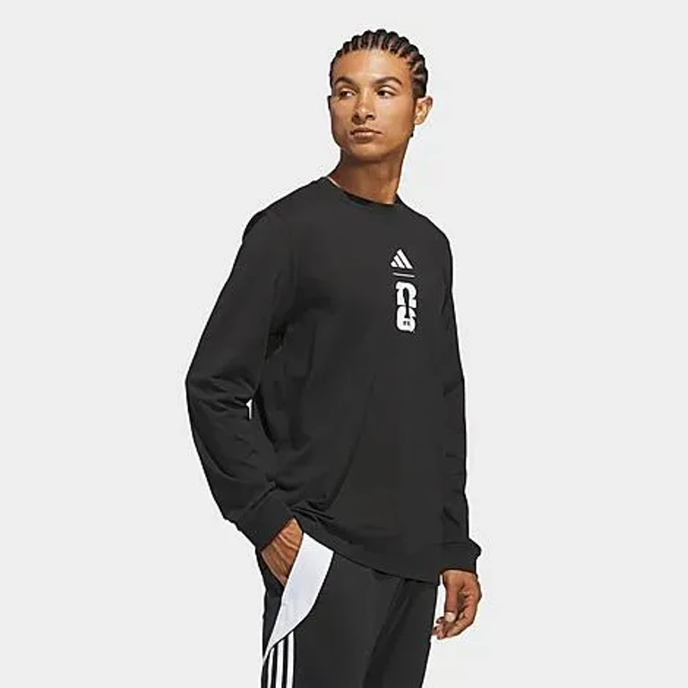 adidas Men's FIFA World Cup 2026 Match Ball Graphic Long-Sleeve T-Shirt in Black Size: XS