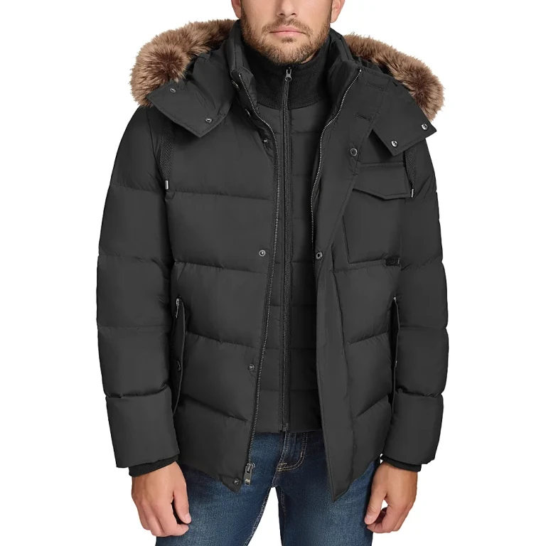 Andrew Marc Forester Faux Fur Trim Down Jacket