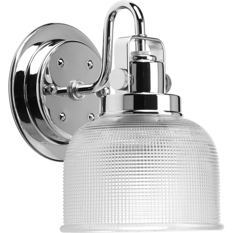 Polished Chrome One Light Bath Bracket from the Archie Collection