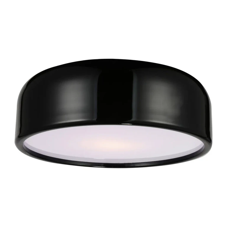 Black Three Light Flush Mount from the Campton Collection