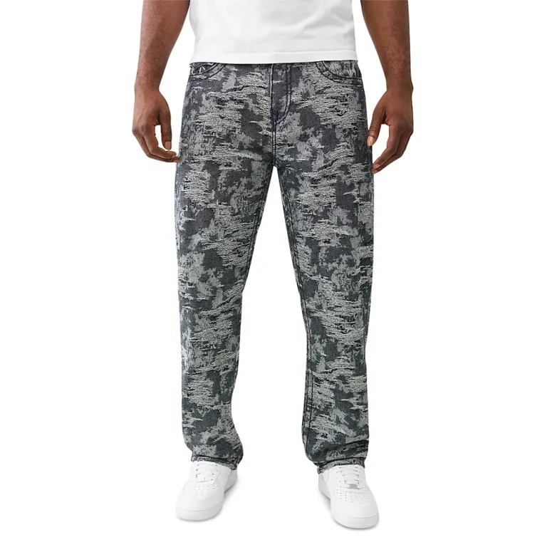 True Religion Jacquard Bobby Super Baggy Jeans in Midnight Rain