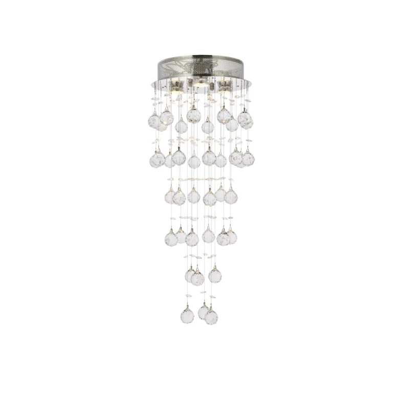 Chrome Three Light Flush Mount from the Galaxy Collection