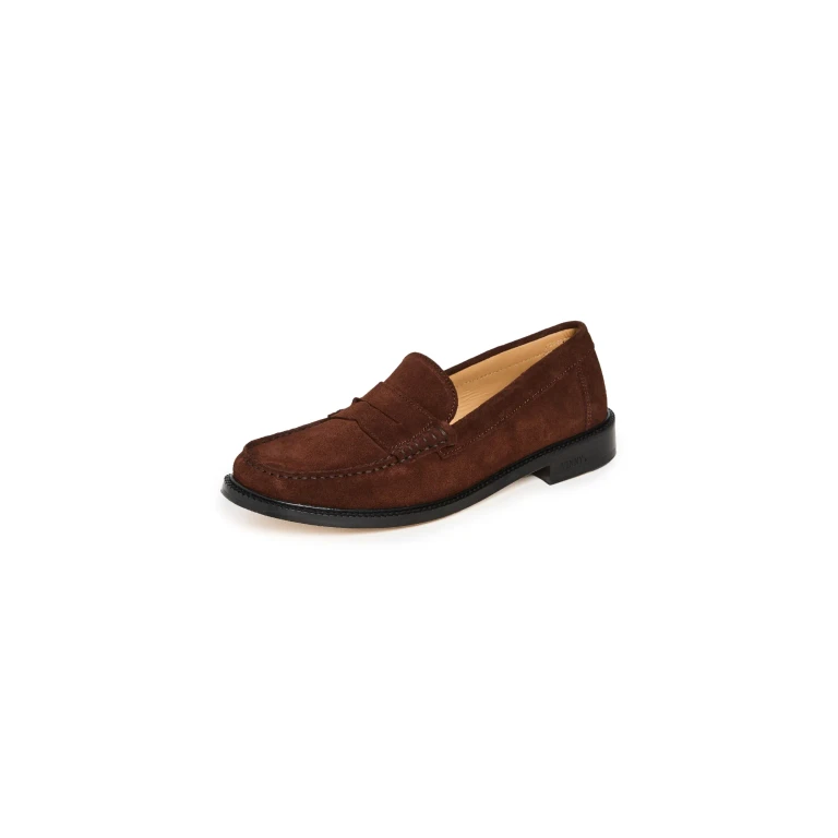 Vinny's Yardee Moccasin Loafers Brown Suede 43