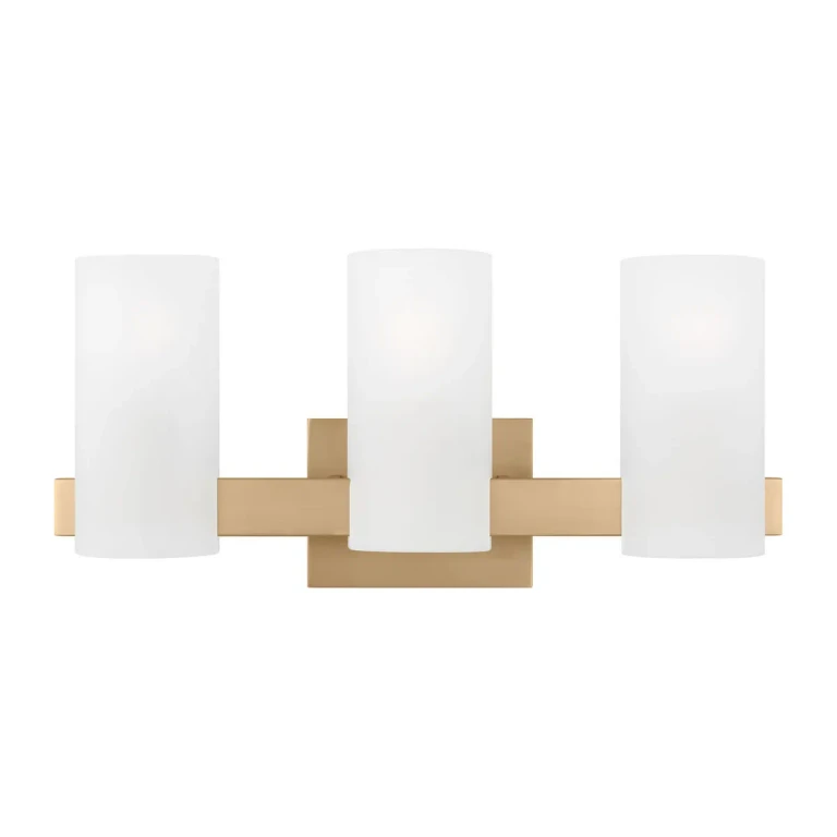 Satin Brass Bathroom Vanity Light from the Rhode Collection