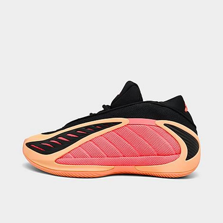 adidas Big Kids Anthony Edwards 2 Basketball Shoes in Acid Orange/Core Black/Acid Red Size: 3.5