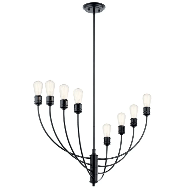 Hatton 8-Light Transitional Chandelier in Black