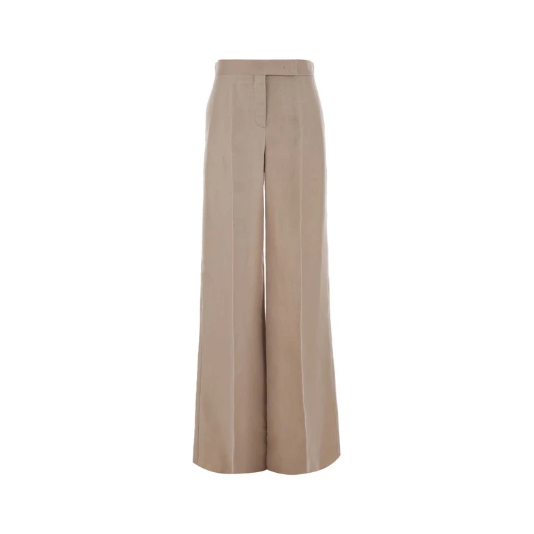 Max Mara Powder Pink Organza Rasoio Pant Sabbia Exterior: Silk Pantaloni - Women