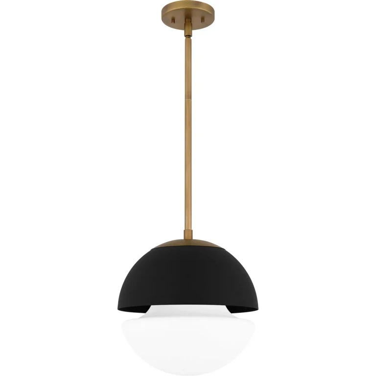 Weathered Brass One Light Mini Pendant from the Quoizel Piccolo Pendant Collection