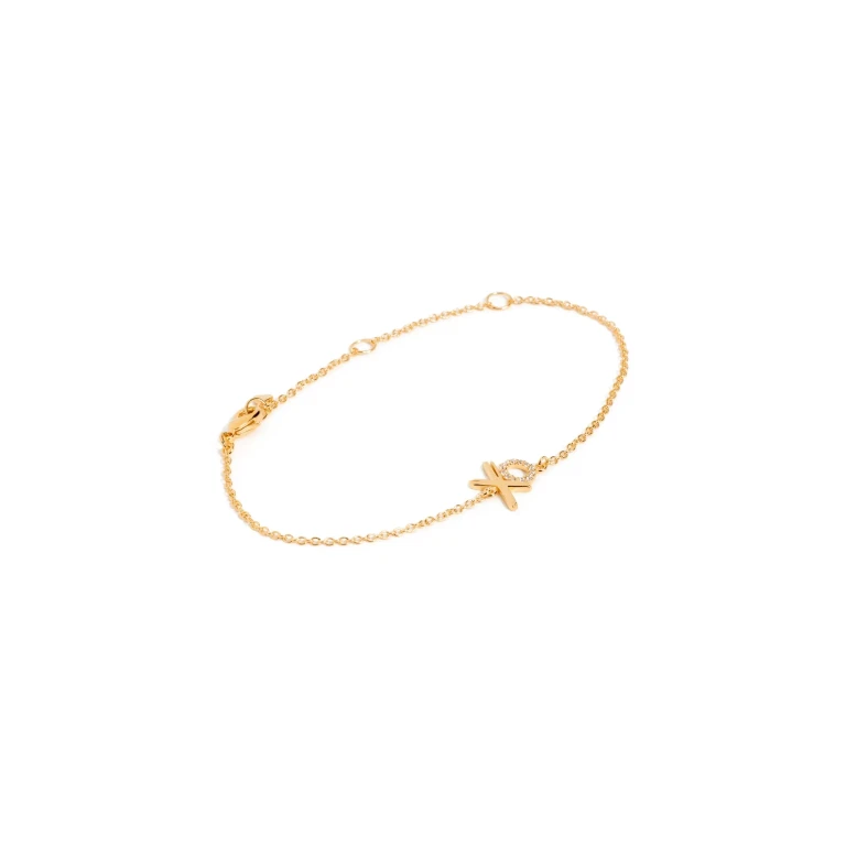 Gwen Beloti XO Charm Bracelet Gold One Size