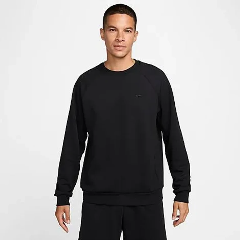Nike Men's Primary Dri-FIT UV Versatile Crewneck Sweatshirt in Black Size: XXS
