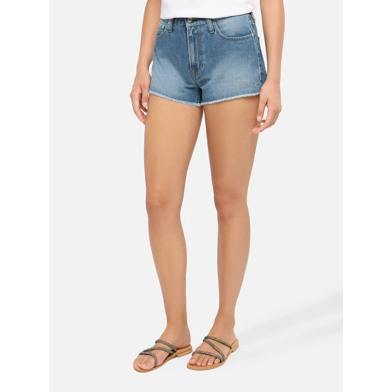 Mc2 Saint Barth Musa Blue Denim Shorts Pant - Women