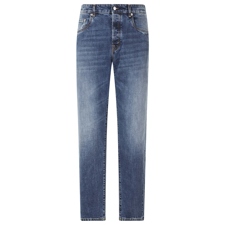 Department5 Newman Pantalone Tapered Blue Cotone Elastan Jean - Men