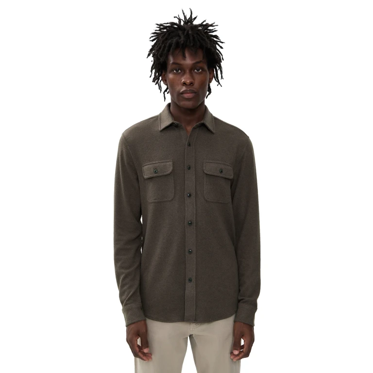 Faherty Legend Sweater Shirt Brighton Navy Twill XL