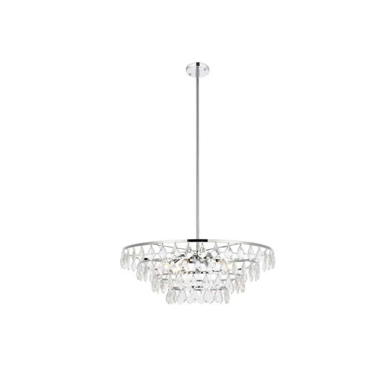 Chrome Six Light Pendant from the Ella Collection