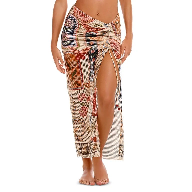 Agua Bendita Tock Fiore Maxi Skirt Swim Cover-Up