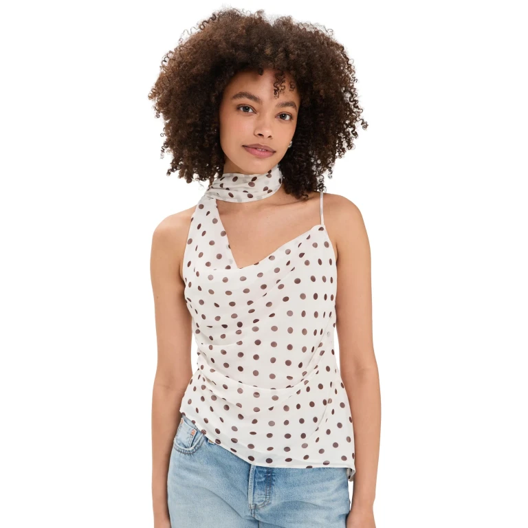 ASTR the Label Adrie Top CREAM POLKA DOT XL