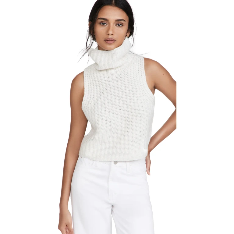 Sablyn Saige Sleeveless Cashmere Sweater Foggy S