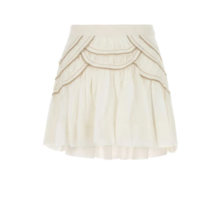 Marant Étoile White Cotton Blend Ceola Mini Skirt