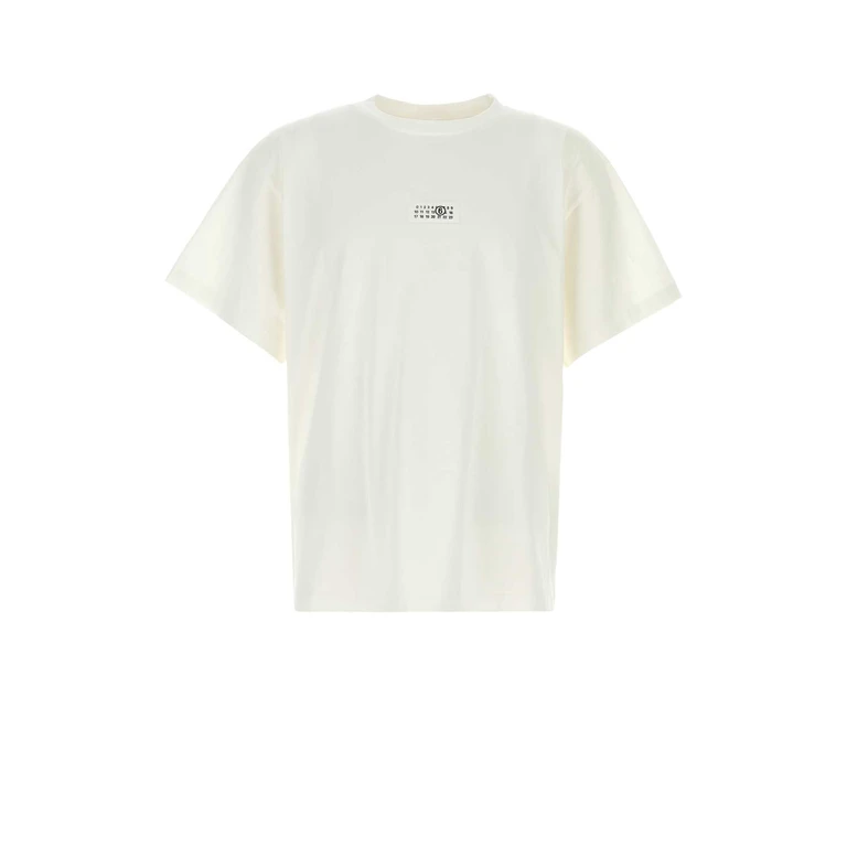 MM6 Maison Margiela White Cotton T-Shirt Offwhite Cotone - Men