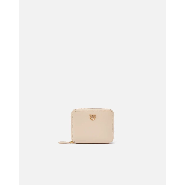 Pinko Portefeuille carré à contour zippé en cuir
