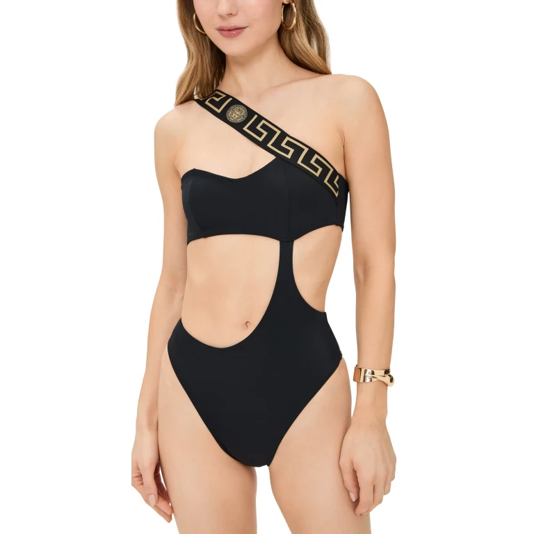 Versace Swim One Piece Lycra Vita Black 5
