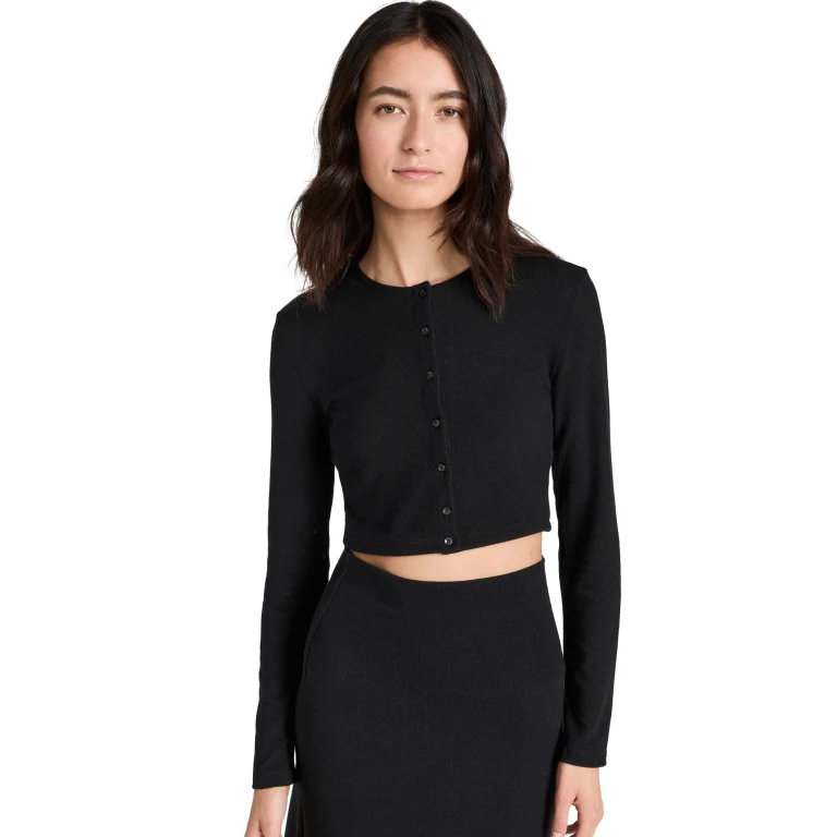 Leset Lauren Crop Cardigan II Pinot XS