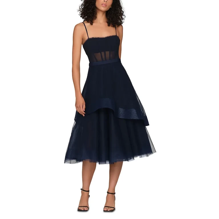 Bcbgmaxazria Corset Midi Dress