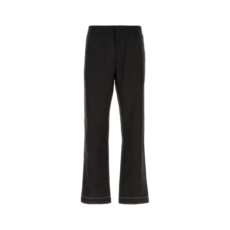 Prada Black Silk Pyjama Pant Nero Pantaloni - Men