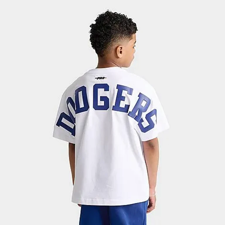 Pro Standard Big Kids Los Angeles Dodgers MLB Wingspan T-Shirt in White Size: Small