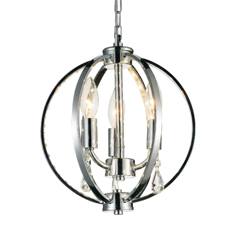 Chrome Three Light Mini Pendant from the Abia Collection