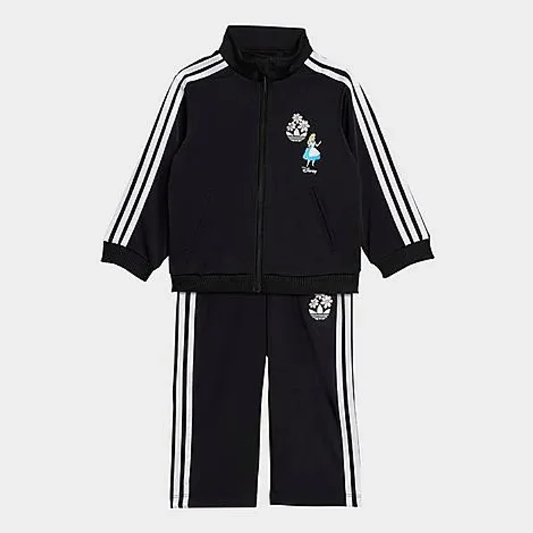 adidas Infant and Toddler Originals adicolor Firebird Track Suit in Black/White Size: 3M