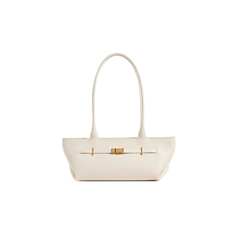 DeMellier The New York Shoulder Bag Off White Small Grain One Size