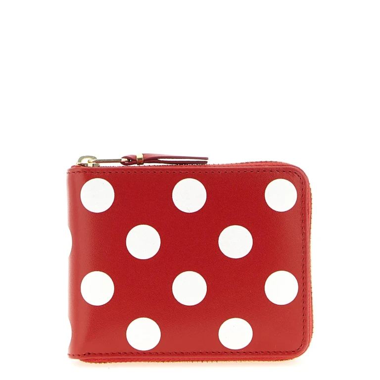 Polka Dot Calf Leather Wallet (SA0110PDBLACK)