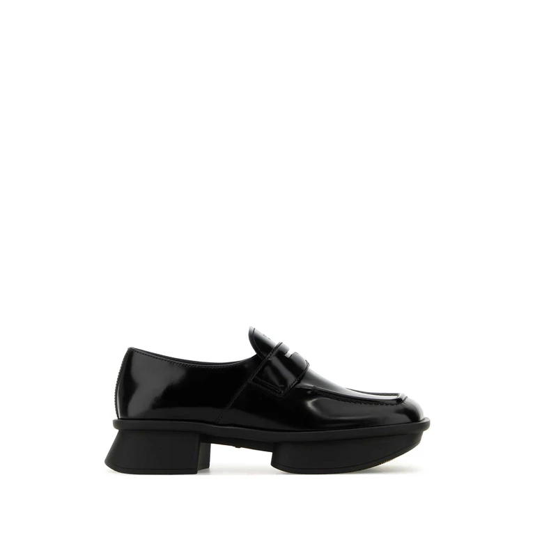 Prada Black Leather Equal Loafers