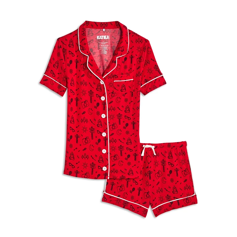 KatieJnyc Girls' Lynn Shorts Lounge Set - Big Kid