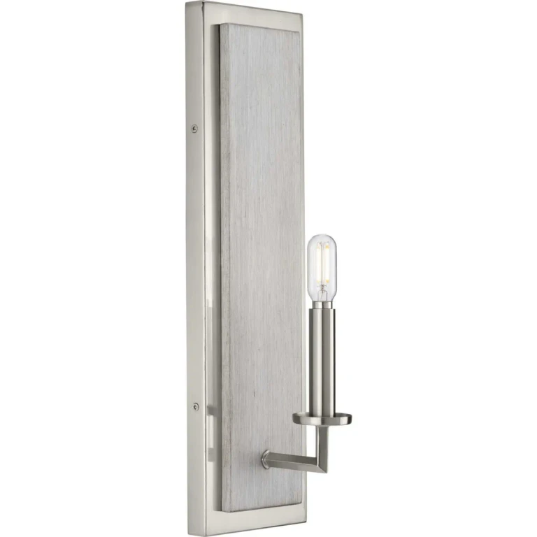 Brushed Nickel One Light Wall Bracket from the Galloway Collection