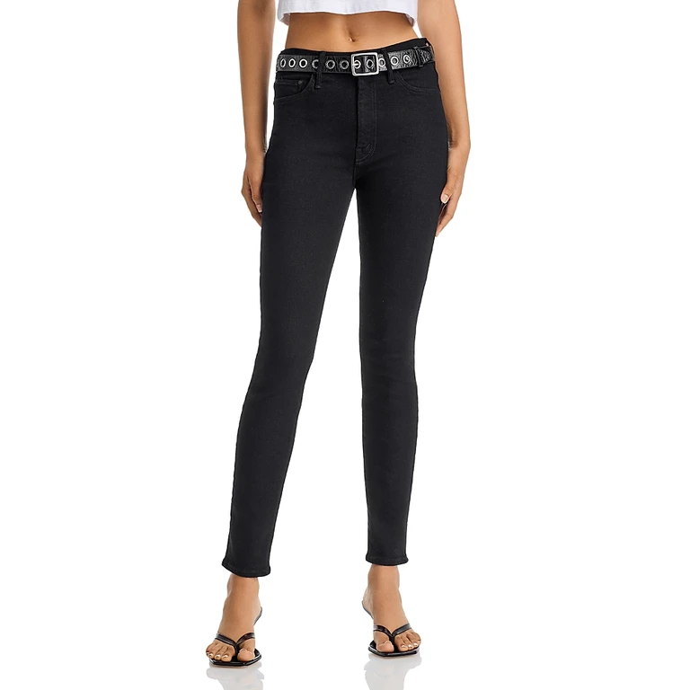 Mother High Waisted Looker Ankle Skinny Jeans in Nighty Night